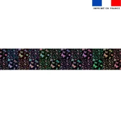 Coupon lingettes lavables motif papillons d'automne noir - Création Lili Bambou Design