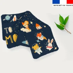 Coupon lingettes lavables motif animaux dans l'espace