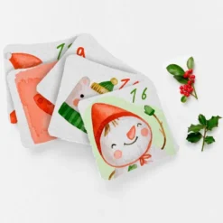 Coupon lingettes lavables motif Noel aquarelle