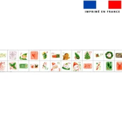 Coupon lingettes lavables motif Noel aquarelle