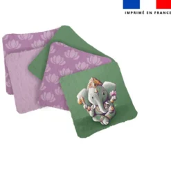 Coupon lingettes lavables motif Ganesh - Création Stillistic