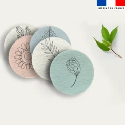 Coupon lingettes lavables motif fleur minimaliste