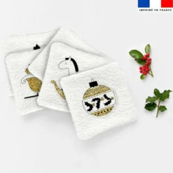 Coupon lingettes lavables motif hiver or