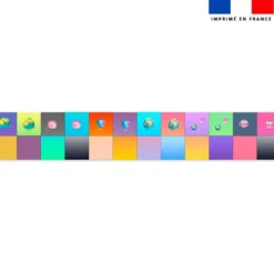Coupon lingettes lavables motif piou-pious multicolores - Création Cat&Colours