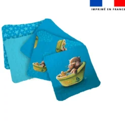 Coupon lingettes lavables motif bébé loutre - Création Stillistic