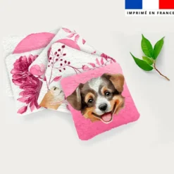 Coupon lingettes lavables motif chien aquarelle