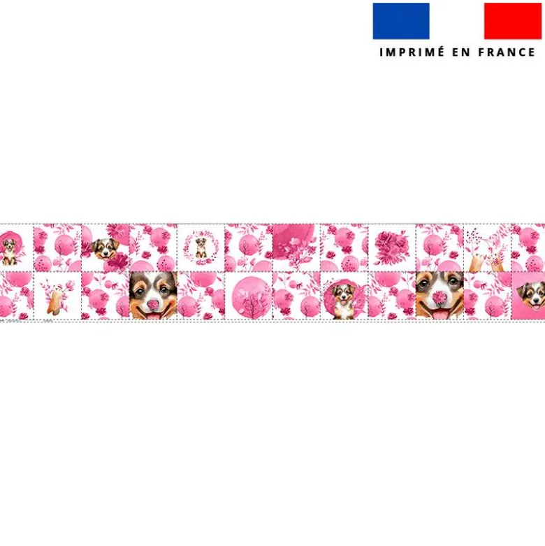 Coupon lingettes lavables motif chien aquarelle