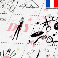 Coupon lingettes lavables motif atelier couture