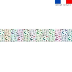 Coupon lingettes lavables motif papillons d'automne clair - Création Lili Bambou Design
