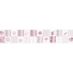 Coupon lingettes lavables motif art déco pink