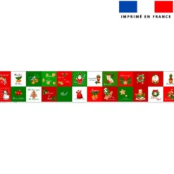 Coupon lingettes lavables motif noel rouge et vert