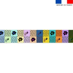 Coupon lingettes lavables motif jonquilles - Création Cat&Colours