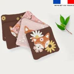 Coupon lingettes lavables motif folk fox