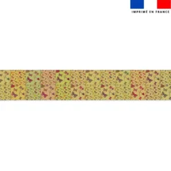 Coupon lingettes lavables motif papillons d'automne jaune - Création Lili Bambou Design