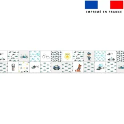 Coupon lingettes lavables motif policier aquarelle
