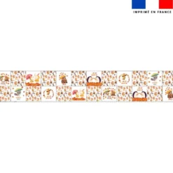 Coupon lingettes lavables motif animaux d'automne