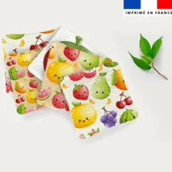 Coupon lingettes lavables motif fruits kawaï