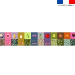 Coupon lingettes lavables motif fruits et feuilles - Création Cat&Colours