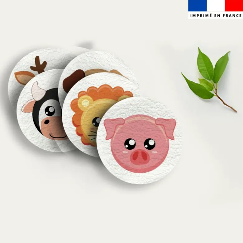 Coupon lingettes lavables motif animaux