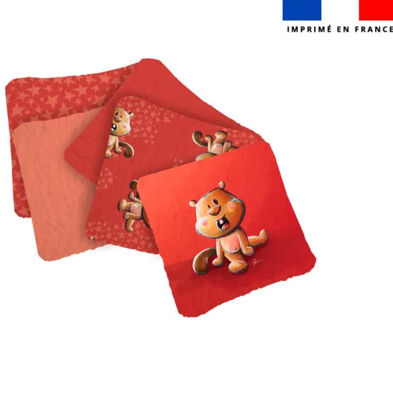 Coupon lingettes lavables motif bébé castor - Création Stillistic