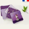 Coupon lingettes lavables motif licorne - Création Stillistic