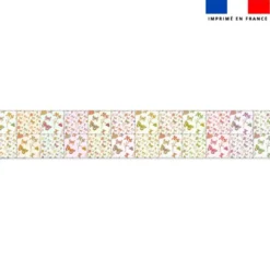 Coupon lingettes lavables motif papillons d'automne écru - Création Lili Bambou Design