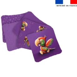 Coupon lingettes lavables motif bébé perroquet - Création Stillistic
