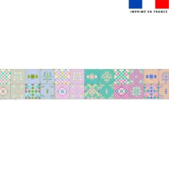 Coupon lingettes lavables motif damier pixel - Création Lili Bambou Design