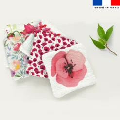 Coupon lingettes lavables motif coquelicot