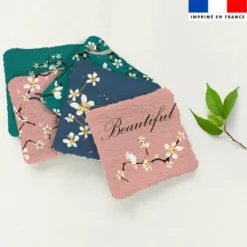 Coupon lingettes lavables motif fleur de cerisier