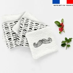 Coupon lingettes lavables motif moustache
