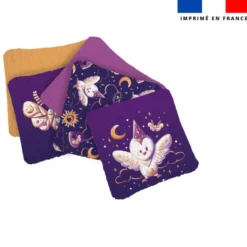 Coupon lingettes lavables motif chouette magicienne - Création Stillistic