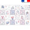 Coupon lingettes lavables motif animaux aquatiques rose