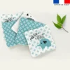 Coupon lingettes lavables motif lion baby bleu et gris