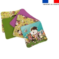 Coupon lingettes lavables motif mouton et oeufs de Pâques - Création Stillistic