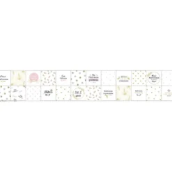 Coupon lingettes lavables motif maîtresse rose et or