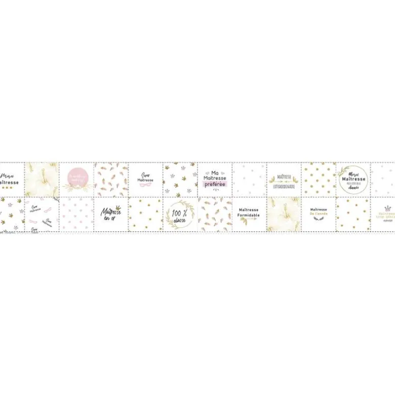 Coupon lingettes lavables motif maîtresse rose et or