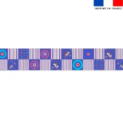 Coupon lingettes lavables motif licorne et pégase bleu - Création Lili Bambou Design