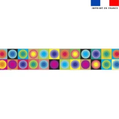 Coupon lingettes lavables motif rond multicolore - Création Lita Blanc