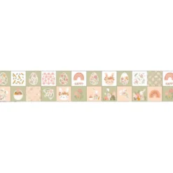 Coupon lingettes lavables motif lapin couronne fleurie