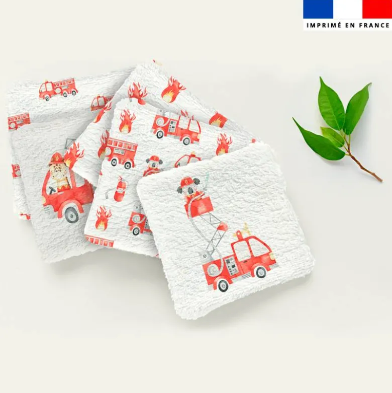 Coupon lingettes lavables motif animaux pompiers