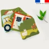 Coupon lingettes lavables motif animaux de la ferme