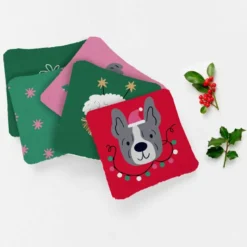 Coupon lingettes lavables motif chien de Noel
