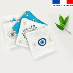 Coupon lingettes lavables motif Grèce oeil bleu