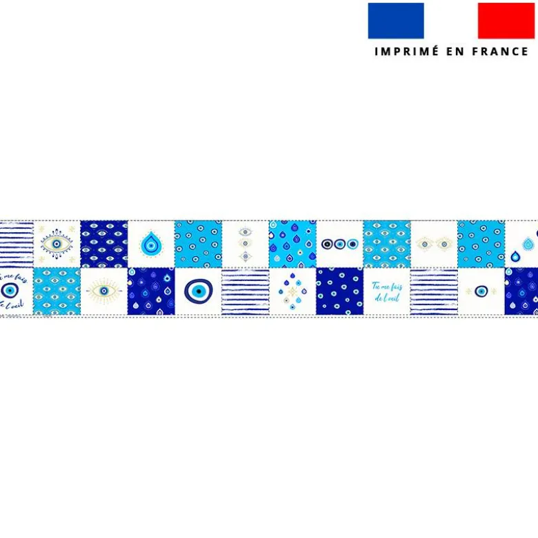 Coupon lingettes lavables motif Grèce oeil bleu