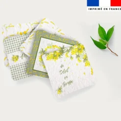 Coupon lingettes lavables motif mimosa