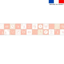 Coupon lingettes lavables motif oiseaux roses - Création Lili Bambou Design