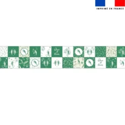 Coupon lingettes lavables motif oiseaux verts - Création Lili Bambou Design
