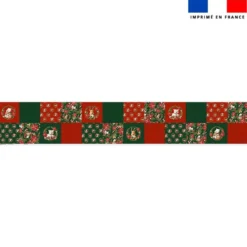 Coupon lingettes lavables motif animaux couronne et fleur de noel - Création Stillistic