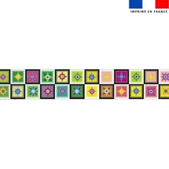 Coupon lingettes lavables motif étoile multicolore - Création Lita Blanc
